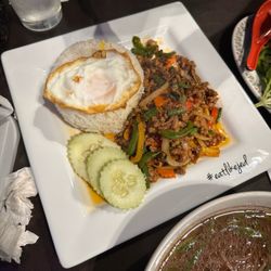 Thai Boat Noodles - Pad Kao Kra Pao Moo Kraw