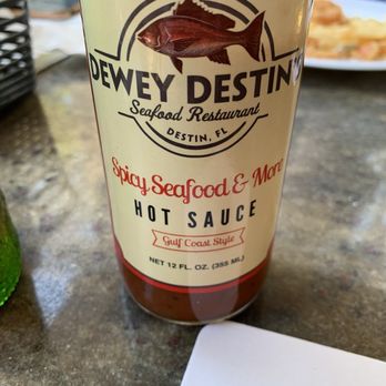 Dewey Destin's Harborside - Their own hot sauce made in house - Seafood Near Me - Destin, Florida