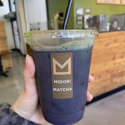 Blueberry Matcha Latte