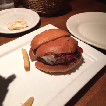 Johnny Carino's - Pepperoni lovin burger. Saddest burger I've seen in a long time. - Italian Near Me - Modesto, California