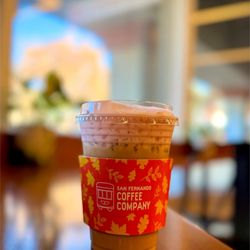 San Fernando Coffee - Seasonal iced pistachio latte with strawberry cold foam - I enjoyed it but would like the flavors to be a bit stronger