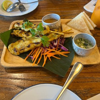 Sup Thai Kitchen  - Chicken satay (5 order) small tray - Thai Near Me - Fresh Meadows, New York