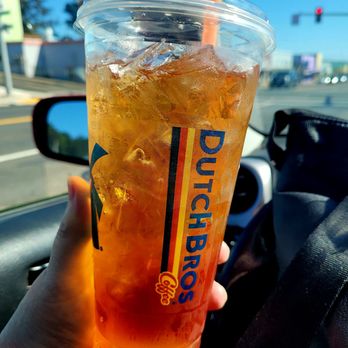 Dutch Bros Coffee - Large black peach iced tea. - Coffee & Tea Near Me - Lincoln City, Oregon