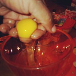 I love the feel of prepping desserts and separating eggs to make my own custards