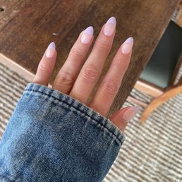 Gel x lavender French tip Gel x lavender French tip
