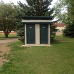 Stony Plain Rotary Spray Park - Outhouses by the school