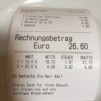 Figlmüller - Price for 1 schnitzel, soup, bread and large water - Austrian Near Me - Vienna, 9