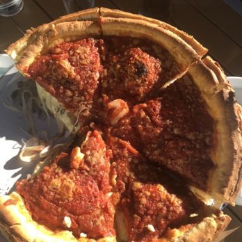 Giordano's - Deep dish with onions. - Pizza Near Me - Denver, Colorado
