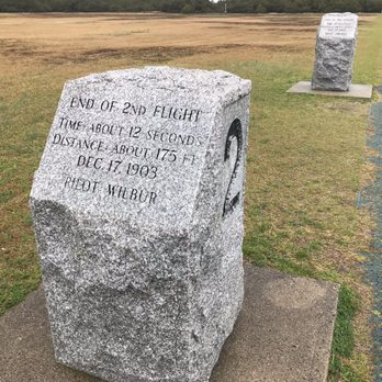 Wright Brothers National Memorial - End of second flight marker - Landmarks & Historical Buildings Near Me - Kill Devil Hills, North Carolina Wright Brothers National Memorial - End of second flight marker - Landmarks & Historical Buildings Near Me - Kill Devil Hills, North Carolina