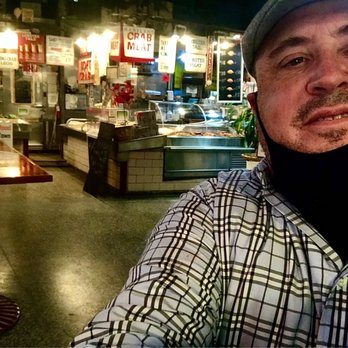 Faidley's Seafood - Selfie by the oyster bar - Seafood Markets Near Me - Baltimore, Maryland Faidley's Seafood - Selfie by the oyster bar - Seafood Markets Near Me - Baltimore, Maryland