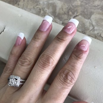 Foxy Nail - Full set white tip acrylic from May - Nail Salons Near Me - Duarte, California