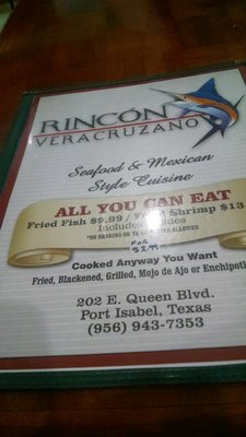 Menu photo 4 Rincon Veracruzano Seafood Port Isabel, TX Menu photo 4 Rincon Veracruzano Seafood Port Isabel, TX
