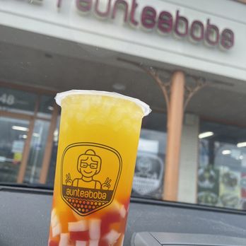 AunTea Boba - Mango green tea - Bubble Tea Near Me - Lanham, Maryland