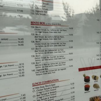 Sushi Dragon - Bento box menu~ (August 2025) - Japanese Near Me - Vancouver, British Columbia