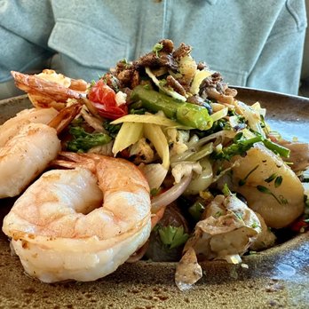 Downriggers - Buddha Bowl with Shrimp - American Near Me - Friday Harbor, Washington Downriggers - Buddha Bowl with Shrimp - American Near Me - Friday Harbor, Washington