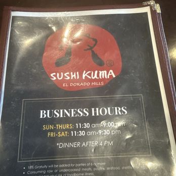 Sushi Kuma - Sushi Bars Near Me - El Dorado Hills, California Sushi Kuma - Sushi Bars Near Me - El Dorado Hills, California