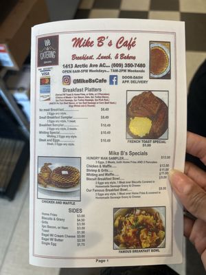Menu photo 2 Mike Bs Cafe Atlantic City, NJ