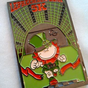 Leprechaun Leap 5K - Finisher Medal, 2014. - Races & Competitions Near Me - Tustin, California