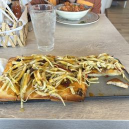 T.J. Southern Tang Flatbread on Detroit Style Dough T.J. Southern Tang Flatbread on Detroit Style Dough