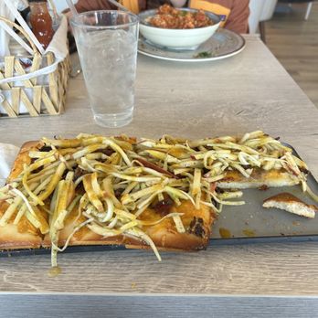 The Queen of Squash - T.J. Southern Tang Flatbread on Detroit Style Dough - Cocktail Bars Near Me - Peoria, Illinois The Queen of Squash - T.J. Southern Tang Flatbread on Detroit Style Dough - Cocktail Bars Near Me - Peoria, Illinois