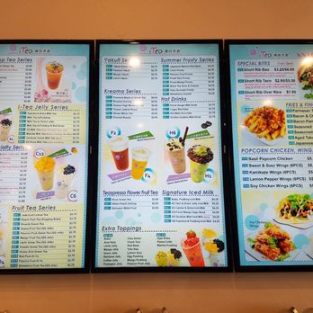 i-Tea - Menu - Bubble Tea Near Me - San Jose, California