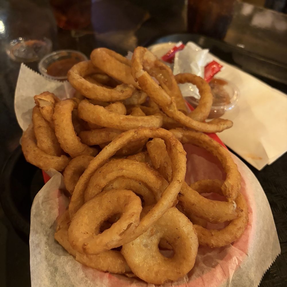 Jewboy Burgers - basket of battered onion rings - Burgers Near Me - Austin, Texas Jewboy Burgers - basket of battered onion rings - Burgers Near Me - Austin, Texas