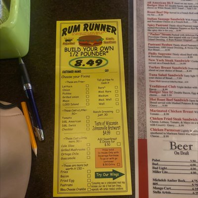 Menu photo 7 Rum Runner Lounge Las Vegas, NV