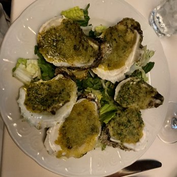 Elizabeth On 37th - Roasted oysters with caper sauce and soggy bread crumbs - New American Near Me - Savannah, Georgia Elizabeth On 37th - Roasted oysters with caper sauce and soggy bread crumbs - New American Near Me - Savannah, Georgia