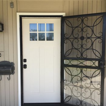 California Windows - Newly installed primed front door and moulding installed by CA Window and Solar - Windows Installation Near Me - Costa Mesa, California California Windows - Newly installed primed front door and moulding installed by CA Window and Solar - Windows Installation Near Me - Costa Mesa, California