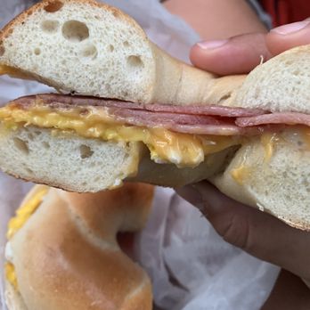 Goldbergs Bagels & Deli - Taylor Ham, Egg, & Cheese. (Except there's really little egg to notice.) - Bagels Near Me - Hasbrouck Heights, New Jersey Goldbergs Bagels & Deli - Taylor Ham, Egg, & Cheese. (Except there's really little egg to notice.) - Bagels Near Me - Hasbrouck Heights, New Jersey