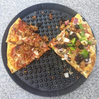 Lamppost Pizza - 50/50 The Whole Nine Yards, The Linebacker. Very good pizza. - Pizza Near Me - Vista, California Lamppost Pizza - 50/50 The Whole Nine Yards, The Linebacker. Very good pizza. - Pizza Near Me - Vista, California