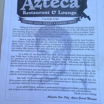 Azteca - Fun patio seating with live music for the car show! - Mexican Near Me - Garden Grove, California Azteca - Fun patio seating with live music for the car show! - Mexican Near Me - Garden Grove, California