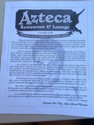 Menu photo 1 Azteca Garden Grove, CA Menu photo 1 Azteca Garden Grove, CA