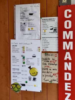 Menu photo 2 Cantine du Chenal Chandler, QC