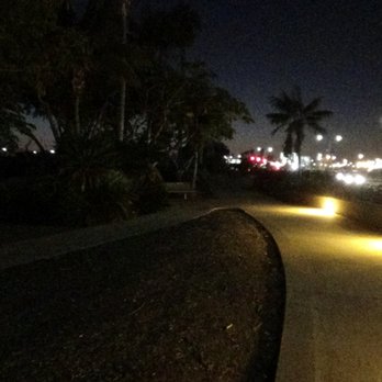 Bayside Walk - The lighted walk way along the main road to the airport and your views of the bay can be seen very wide . - Beaches Near Me - San Diego, California