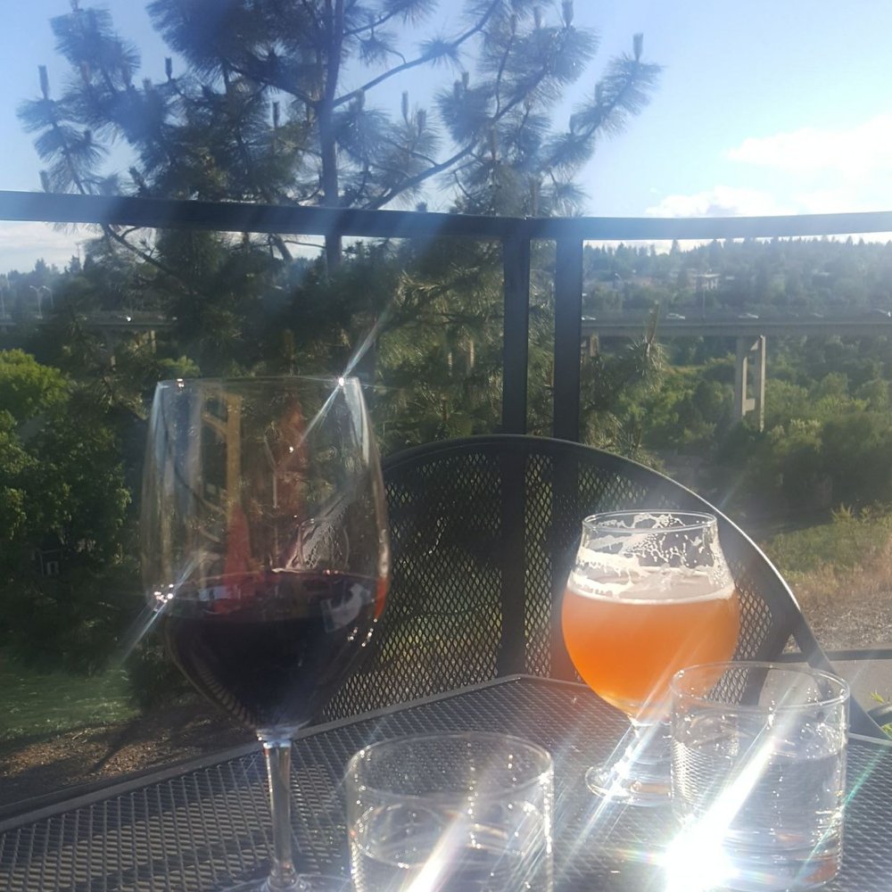 Summer evening on the patio Summer evening on the patio