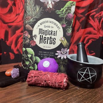 Plant Magic Market - A book about herbs, dragons blood smudge, mortar and pestal, Amethyst cluster crystal, Carnelian crystal, and a surprise ball! - Spiritual Shop Near Me - Columbus, Georgia Plant Magic Market - A book about herbs, dragons blood smudge, mortar and pestal, Amethyst cluster crystal, Carnelian crystal, and a surprise ball! - Spiritual Shop Near Me - Columbus, Georgia