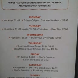 Daily Specials