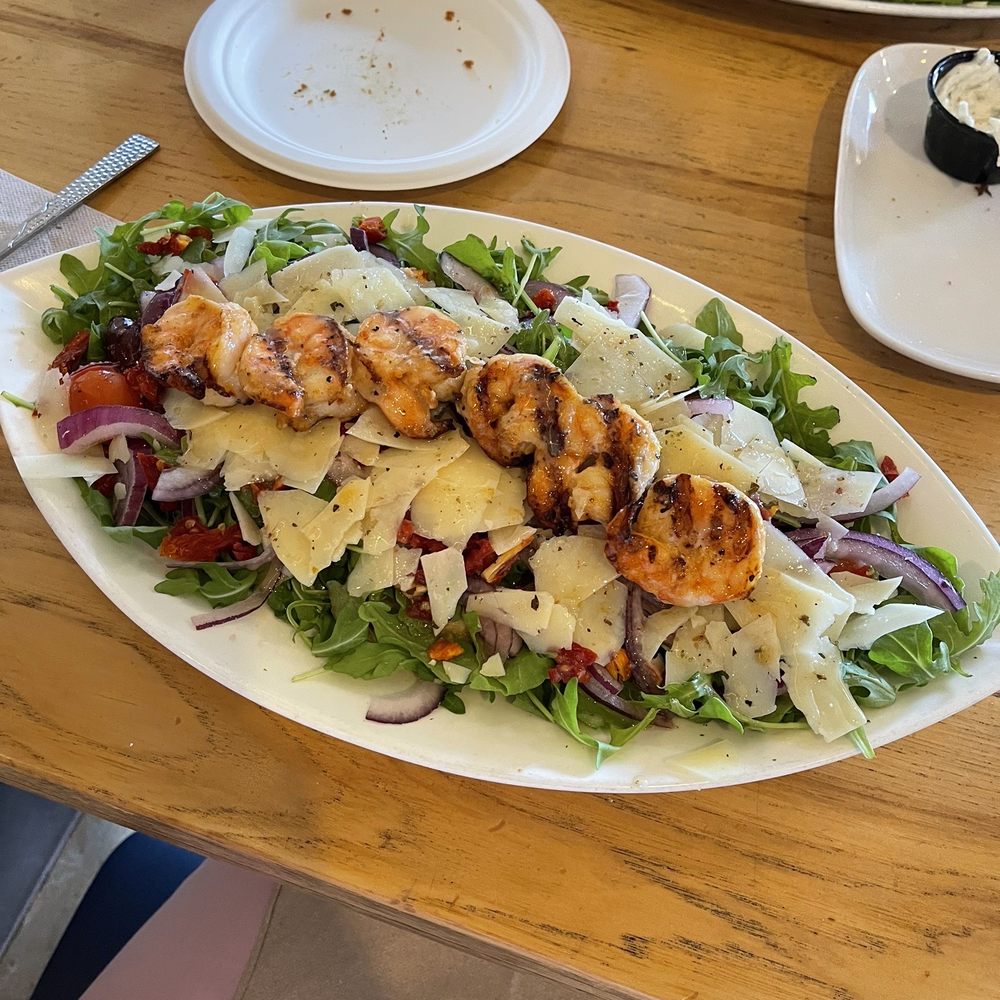 Plaka Grill - Plaka Salad (Entree)with shrimp - Greek Near Me - Vienna, Virginia Plaka Grill - Plaka Salad (Entree)with shrimp - Greek Near Me - Vienna, Virginia