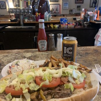Starlite Lounge - Cheesesteak hoagie & fries with coleslaw - American Near Me - Pittsburgh, Pennsylvania Starlite Lounge - Cheesesteak hoagie & fries with coleslaw - American Near Me - Pittsburgh, Pennsylvania