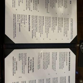 Back Room Steakhouse - Menu - Steakhouses Near Me - Apopka, Florida