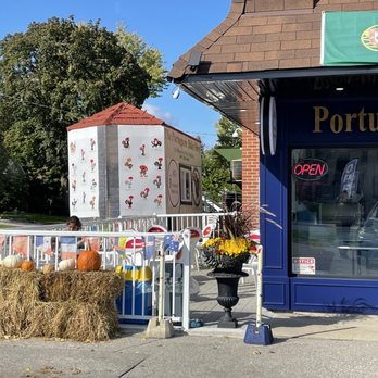 The Portuguese Bake Shop - They had a cute, decorated patio as it's located on a corner! - Bakeries Near Me - Etobicoke, Ontario