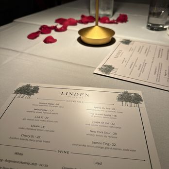 Linden - Menu & Valentine's Day vibes - New American Near Me - Los Angeles, California