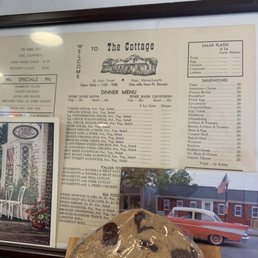 the menu for the restaurant