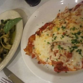 Il Pastaio - Veal parm with pesto parpadelle. Yum. - Italian Near Me - Boulder, Colorado