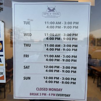 Spicy Thai - Schedule - Thai Near Me - Lancaster, California Spicy Thai - Schedule - Thai Near Me - Lancaster, California