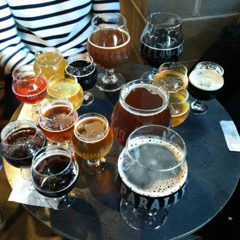 Parallel 49 Brewing - Bunch of beer on the world's smallest table - Breweries Near Me - Vancouver, British Columbia Parallel 49 Brewing - Bunch of beer on the world's smallest table - Breweries Near Me - Vancouver, British Columbia