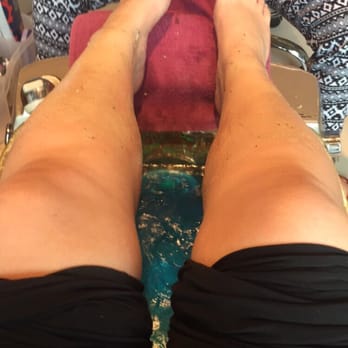 American Nails & Spa - Don't mind my legs lol! I got the allergy herbal relief pedicure! - Nail Salons Near Me - Omaha, Nebraska