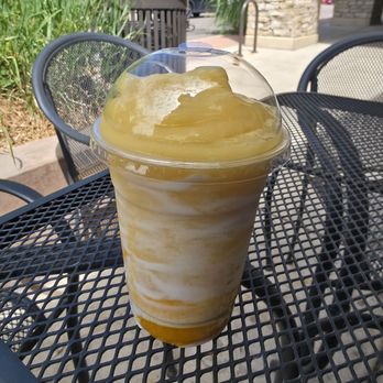 The Sen - Mango Osmanthus Cloud: mango puree, fresh mango osmanthus cloud, coconut, grapefruit, lemon zest, crystal boba. - Coffee & Tea Near Me - Greenwood Village, Colorado The Sen - Mango Osmanthus Cloud: mango puree, fresh mango osmanthus cloud, coconut, grapefruit, lemon zest, crystal boba. - Coffee & Tea Near Me - Greenwood Village, Colorado