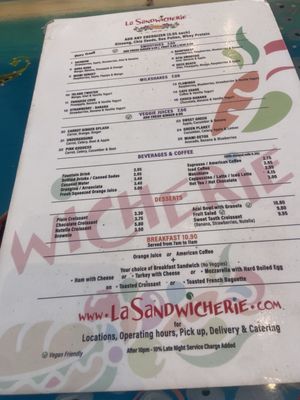 Menu photo 5 La Sandwicherie Miami Beach, FL